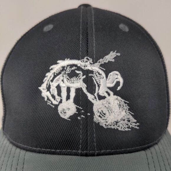JHS Racing Pacific Headwear Black Gray Fitted Cap Hat Size L - XL Horse - Picture 4 of 11